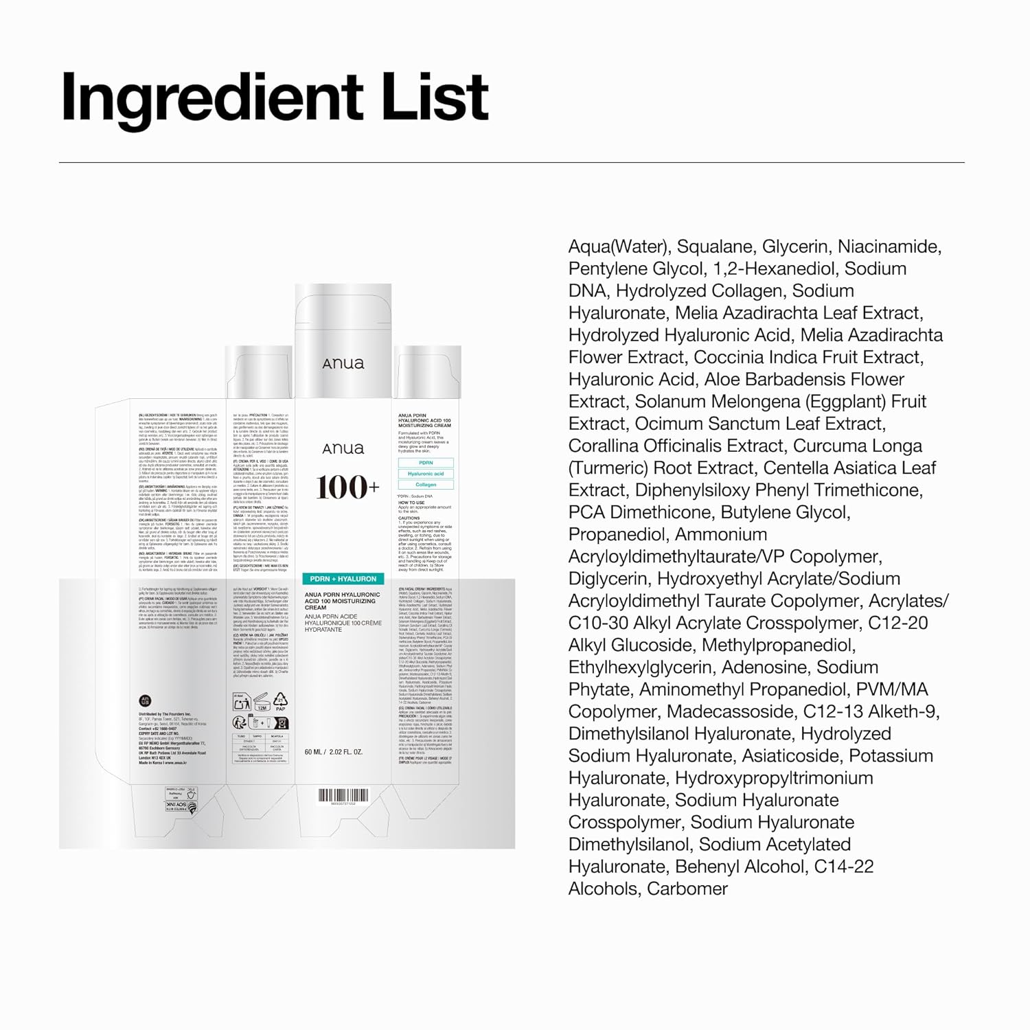 Korean PDRN Hyaluronic Acid  Moisturizing Cream